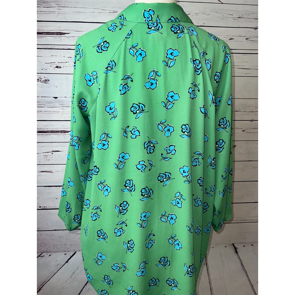 Cabi blouse Sketchbook Floral Go-to Top Small Shirt 5891 Green #5891 Long Sleeve - Picture 8 of 9
